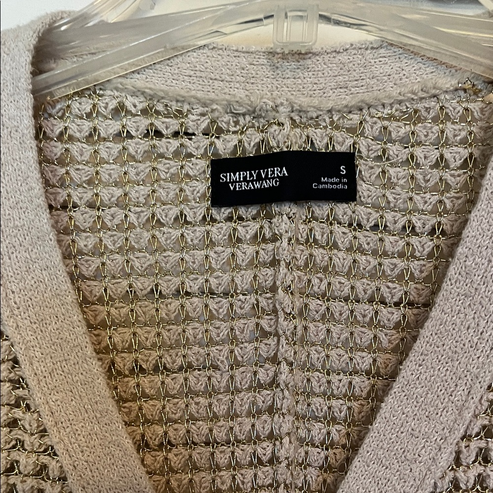 Simply Vera Vera Wang Light Beige Textured Top